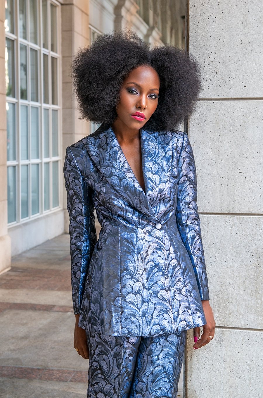 Silver best sale trouser suit