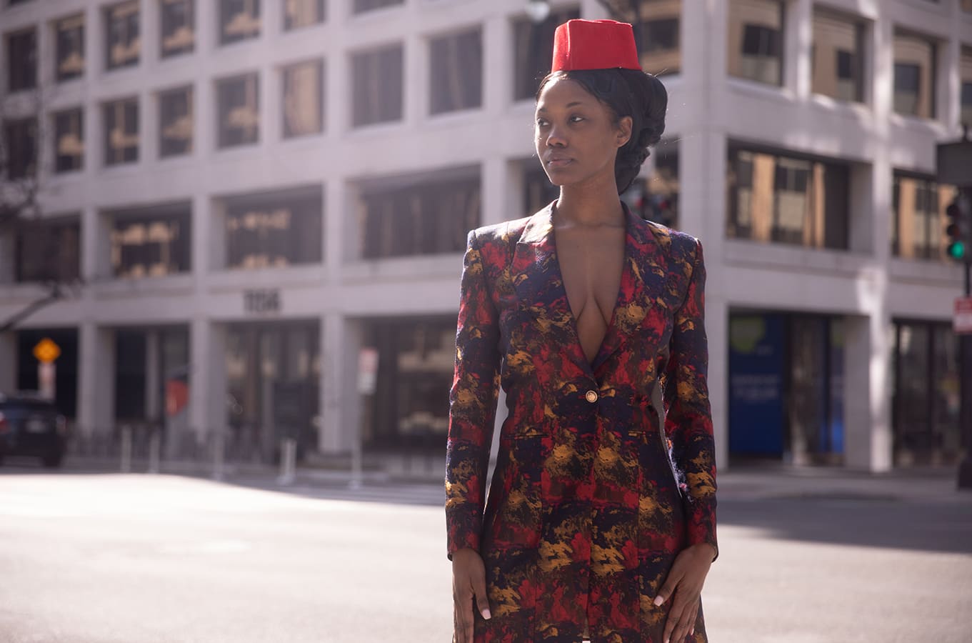 Abla Abstract Print Blazer Dress 34