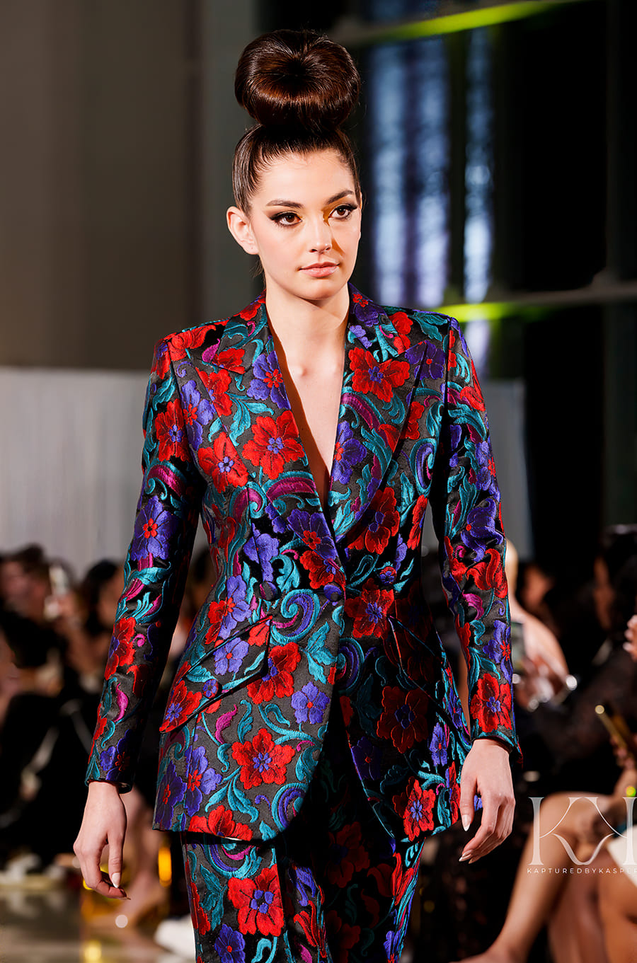 Nusetor Floral Jacquard Suit