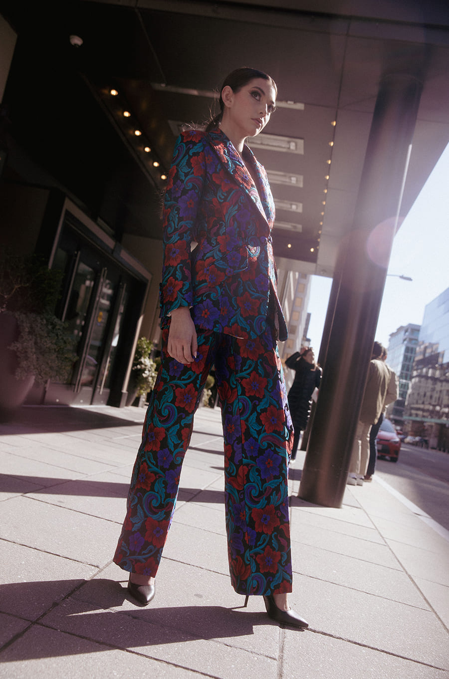 Nusetor Floral Jacquard Suit