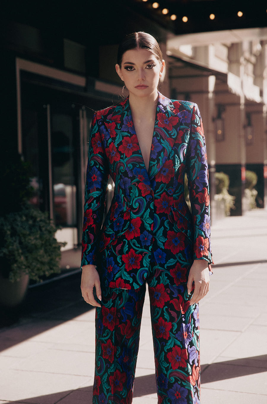 Nusetor Floral Jacquard Suit