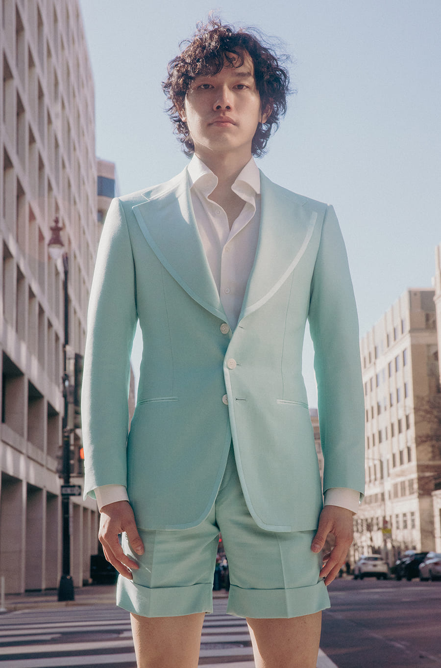 Vadem Mint Turquoise Jacket and Short Set