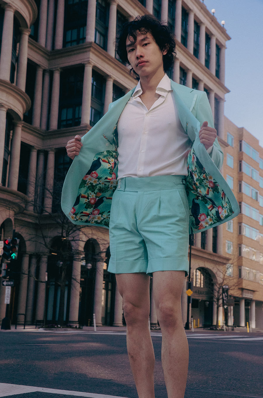 Vadem Mint Turquoise Jacket and Short Set