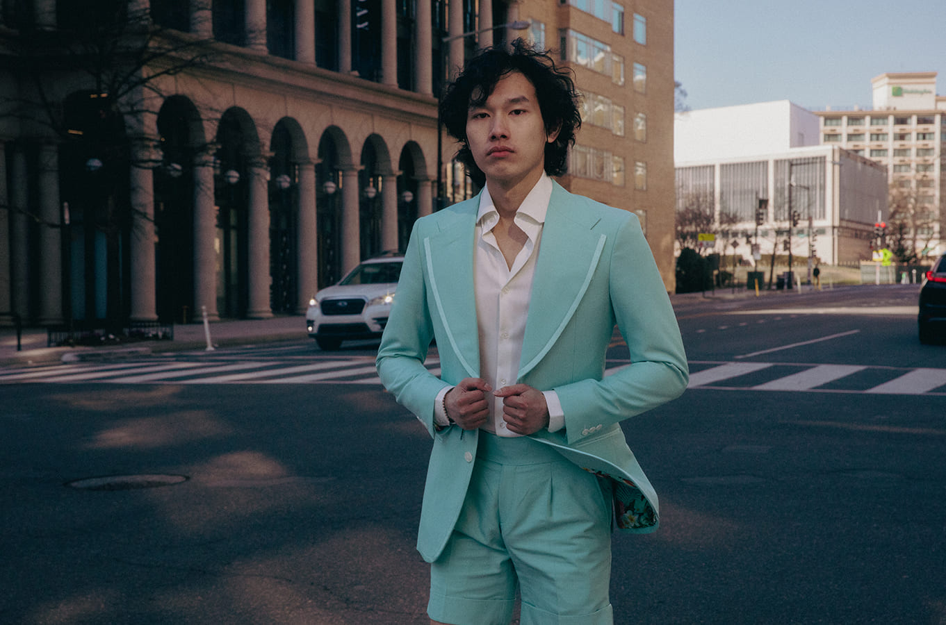 Vadem Mint Turquoise Jacket and Short Set