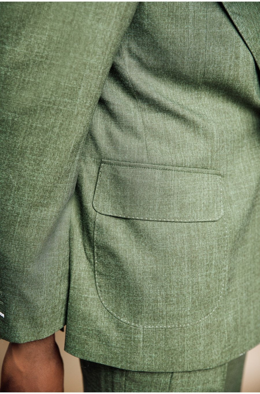 Yram Reseda Green Single Breasted Butterfly Suit